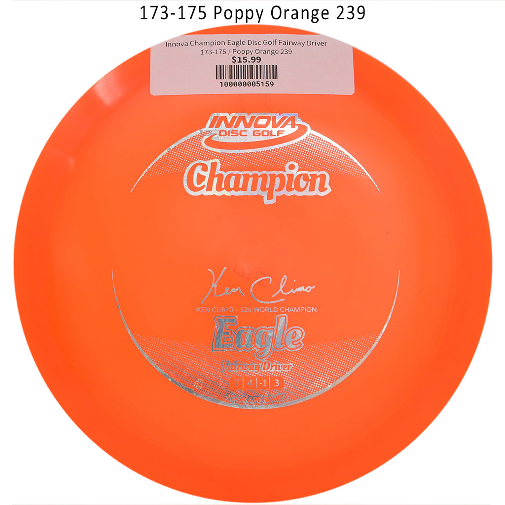 innova-champion-eagle-disc-golf-fairway-driver 173-175 Poppy Orange 239 