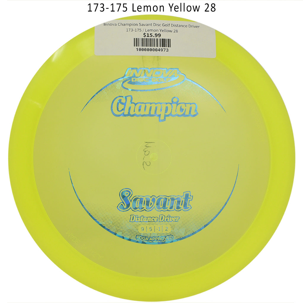 innova-champion-savant-disc-golf-distance-driver 173-175 Lemon Yellow 28