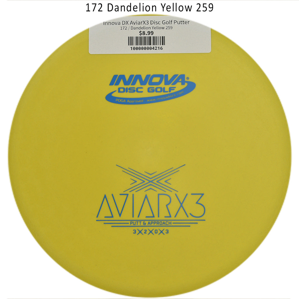 innova-dx-aviarx3-disc-golf-putter 172 Dandelion Yellow 259 