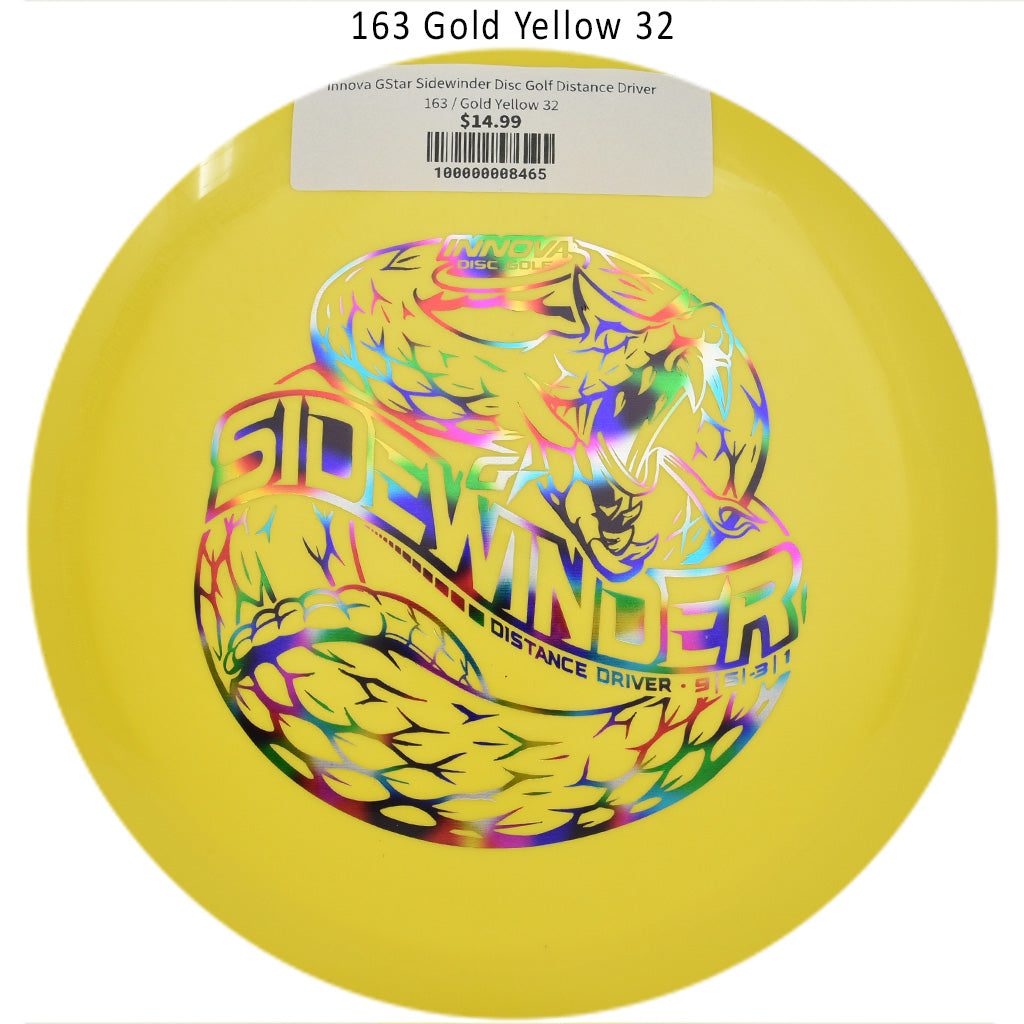 innova-gstar-sidewinder-disc-golf-distance-driver 163 Gold Yellow 32 