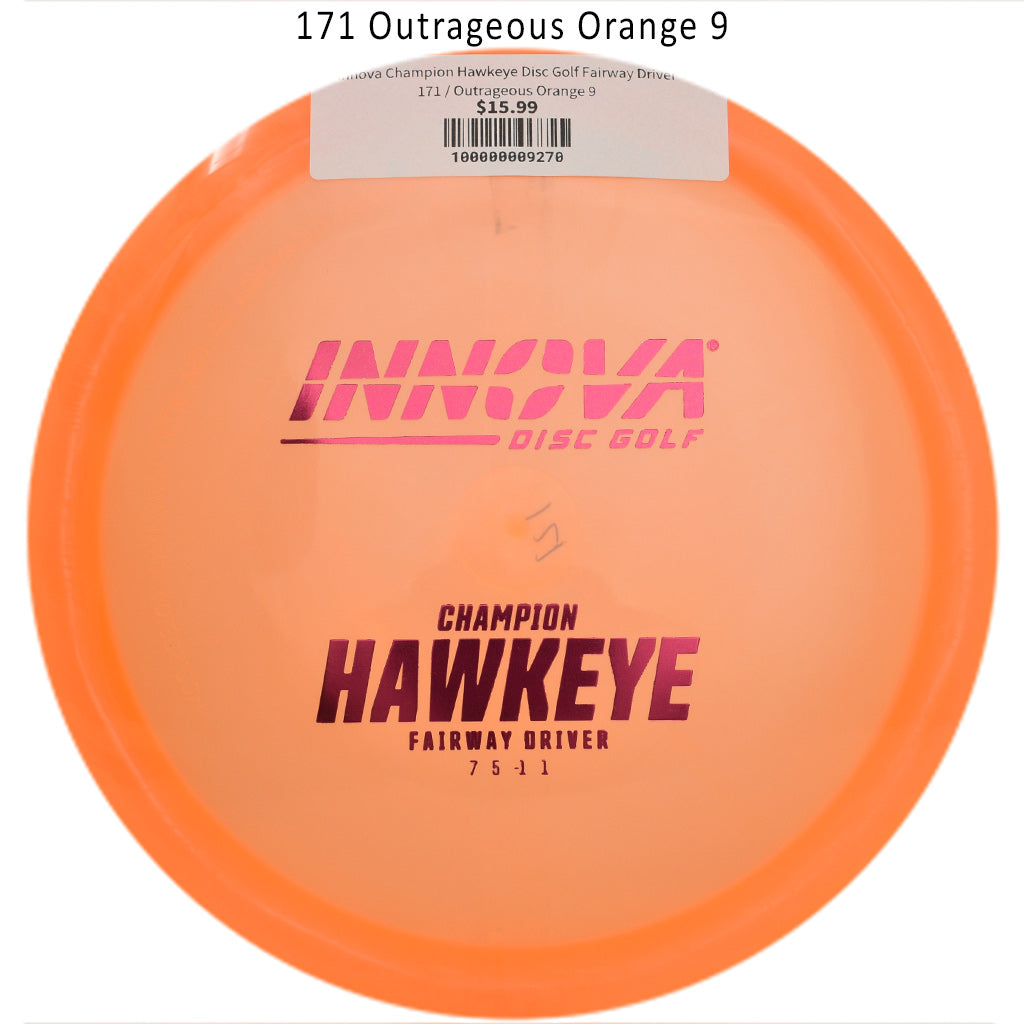 innova-champion-hawkeye-disc-golf-fairway-driver 171 Outrageous Orange 9