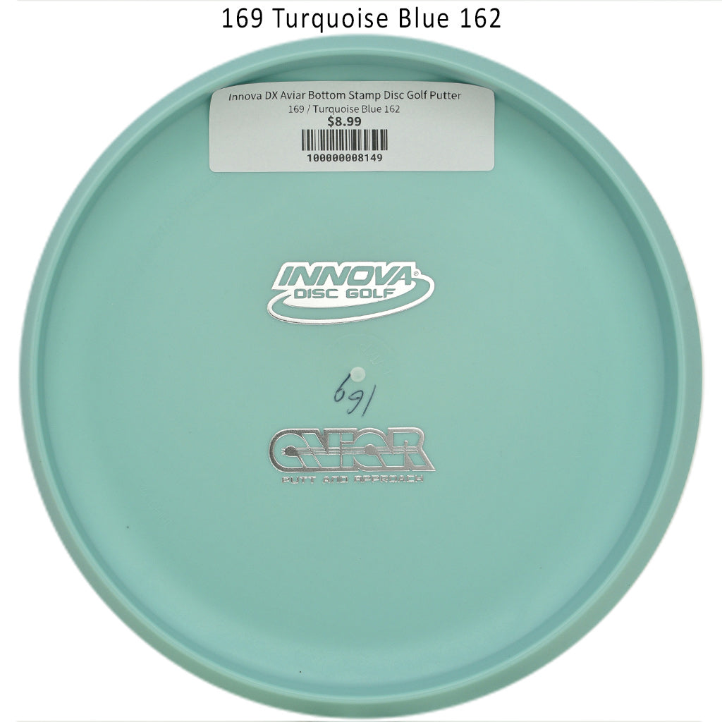 innova-dx-aviar-bottom-stamp-disc-golf-putter 169 Turquoise Blue 162 