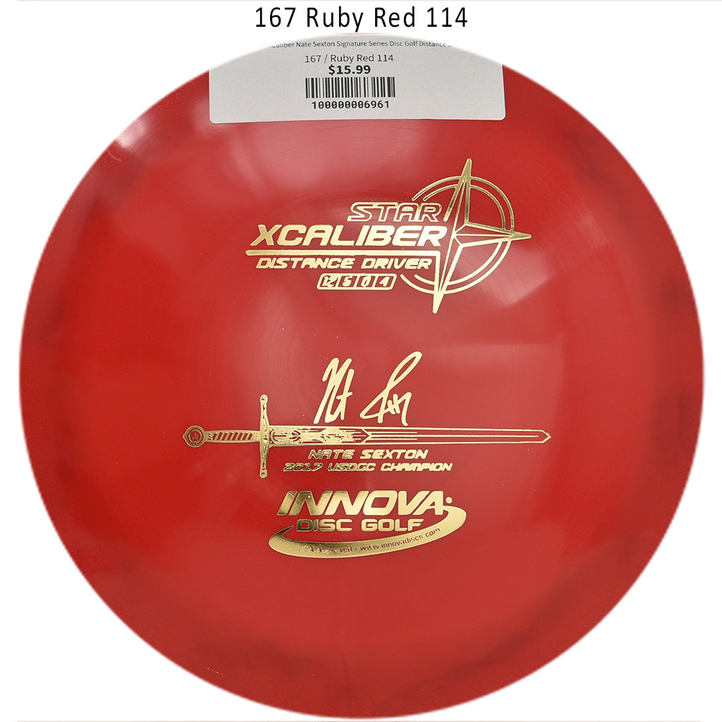 innova-star-xcaliber-nate-sexton-signature-series-disc-golf-distance-driver 167 Ruby Red 114