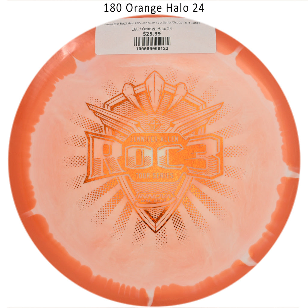 innova-star-roc3-halo-2022-jen-allen-tour-series-disc-golf-mid-range 180 Orange Halo 24