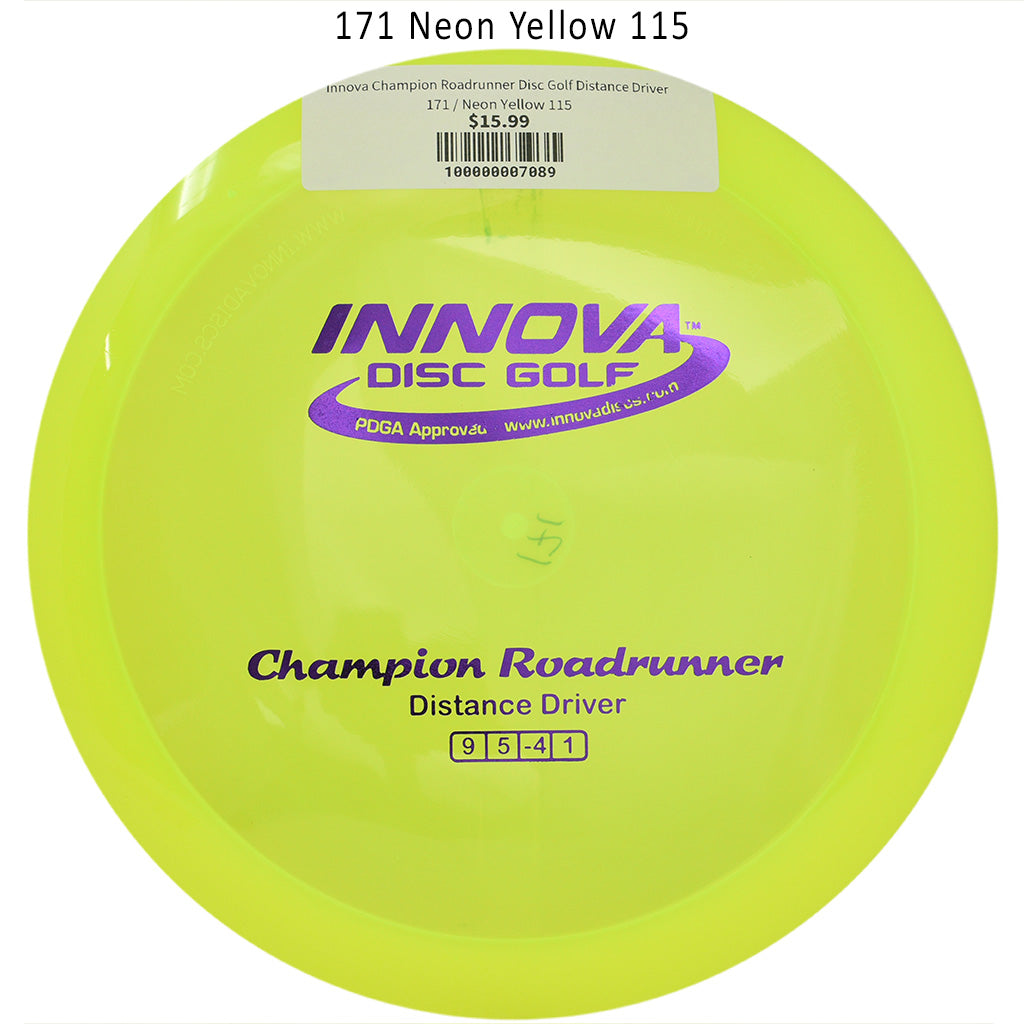 innova-champion-roadrunner-disc-golf-distance-driver 171 Neon Yellow 115
