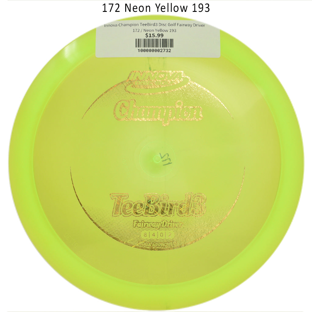 innova-champion-teebird3-disc-golf-fairway-driver 172 Neon Yellow 193