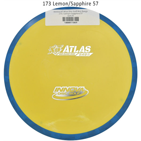 innova-xt-atlas-disc-golf-mid-range 173 Lemon-Sapphire 57