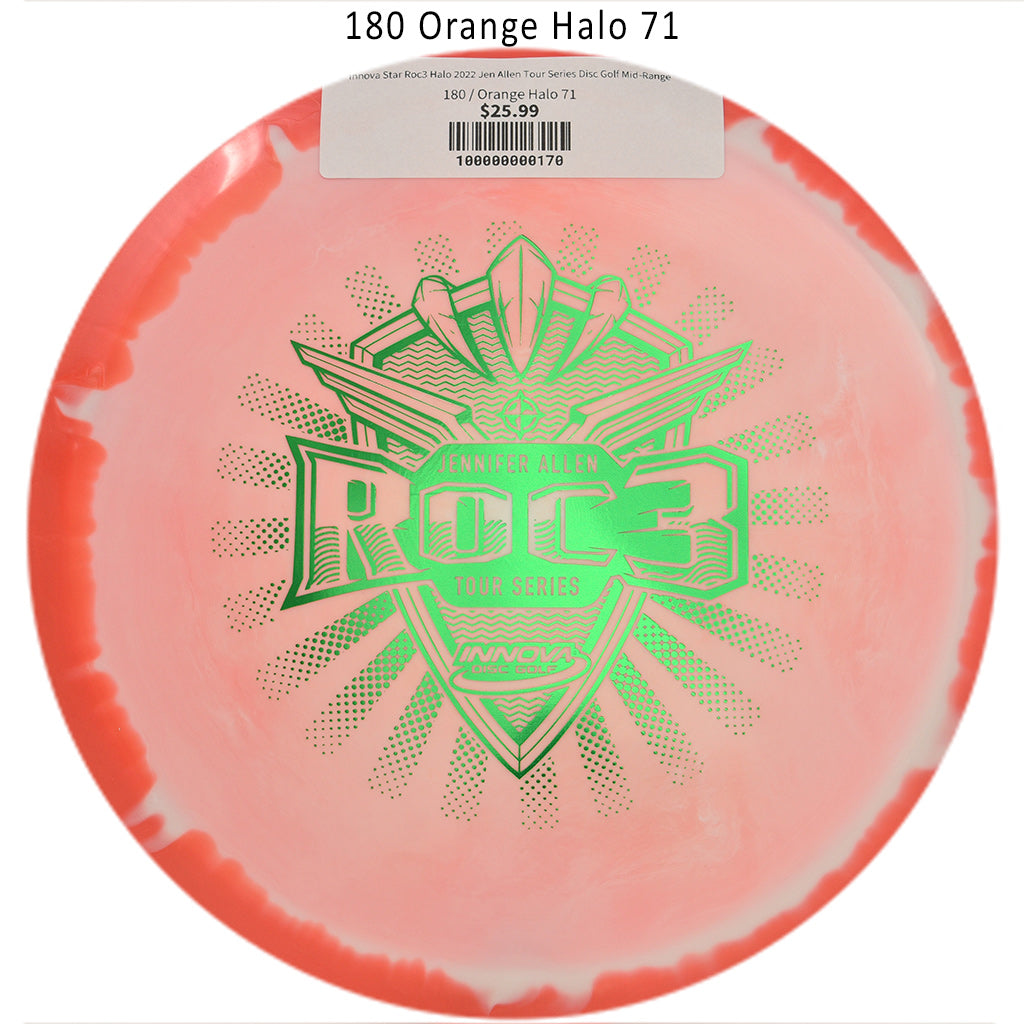 innova-star-roc3-halo-2022-jen-allen-tour-series-disc-golf-mid-range 180 Orange Halo 71