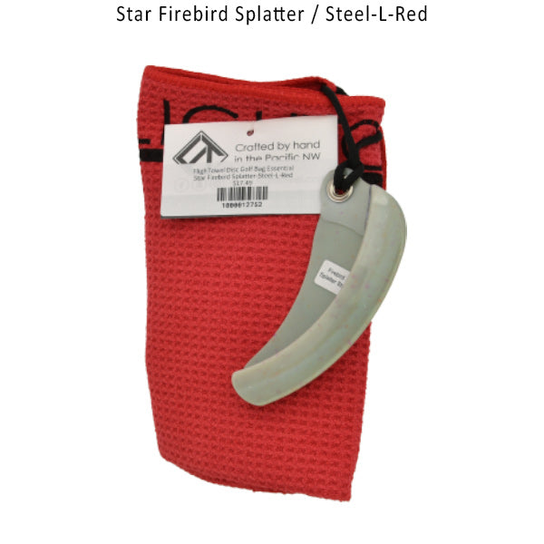 flightowel-disc-golf-bag-essential Star Firebird Splatter-Steel-L-Red 