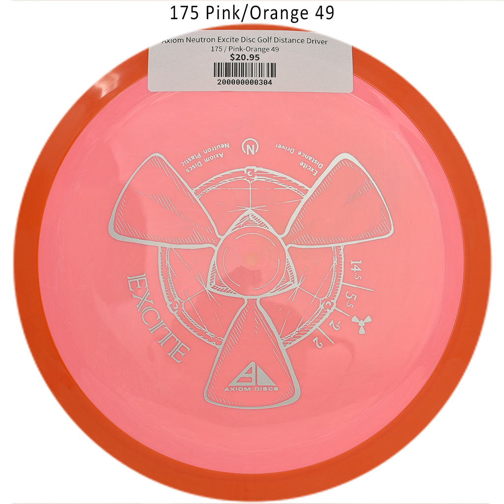 axiom-neutron-excite-disc-golf-distance-driver 175 Pink-Orange 49 