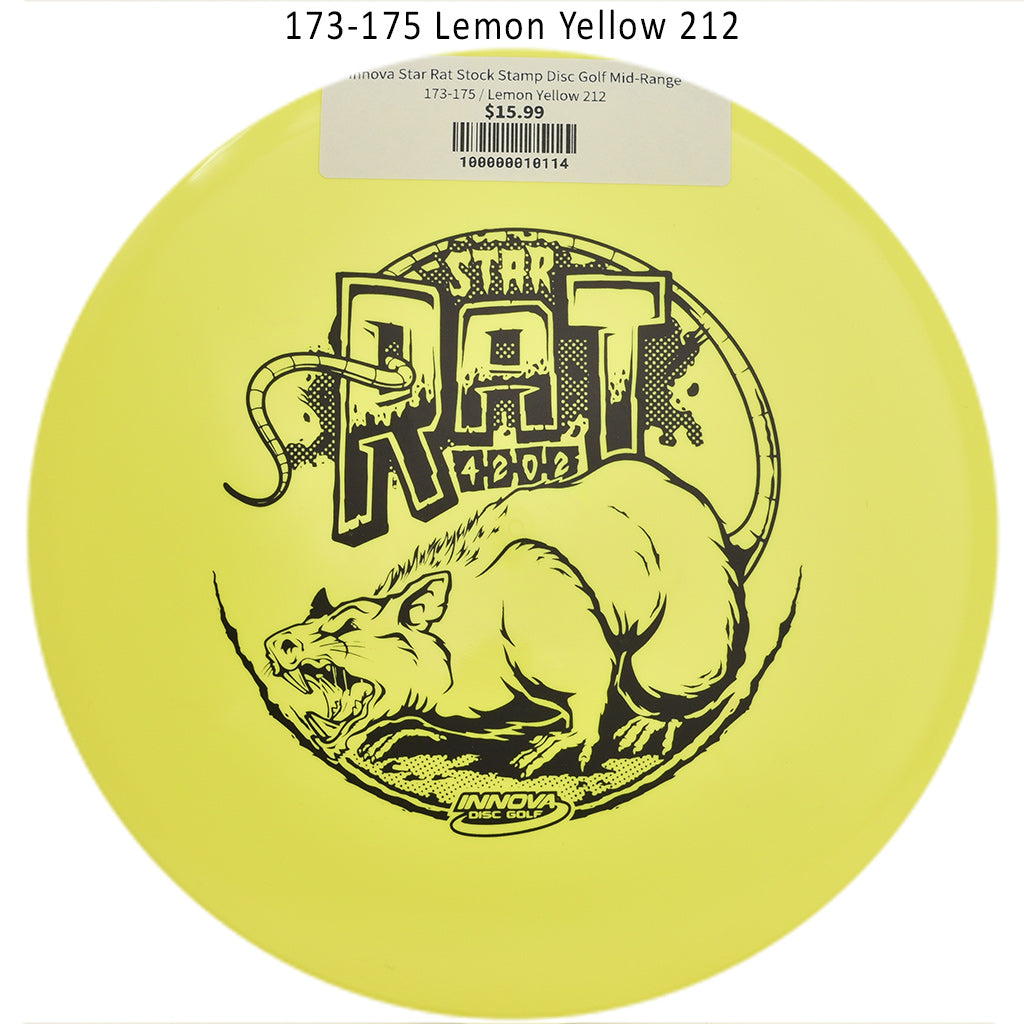 innova-star-rat-stock-stamp-disc-golf-mid-range 173-175 Lemon Yellow 212