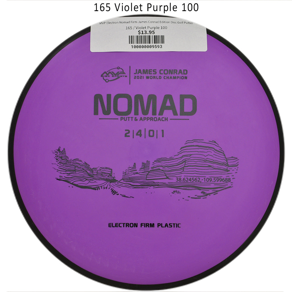 mvp-electron-nomad-firm-james-conrad-edition-disc-golf-putter 165 Violet Purple 100 