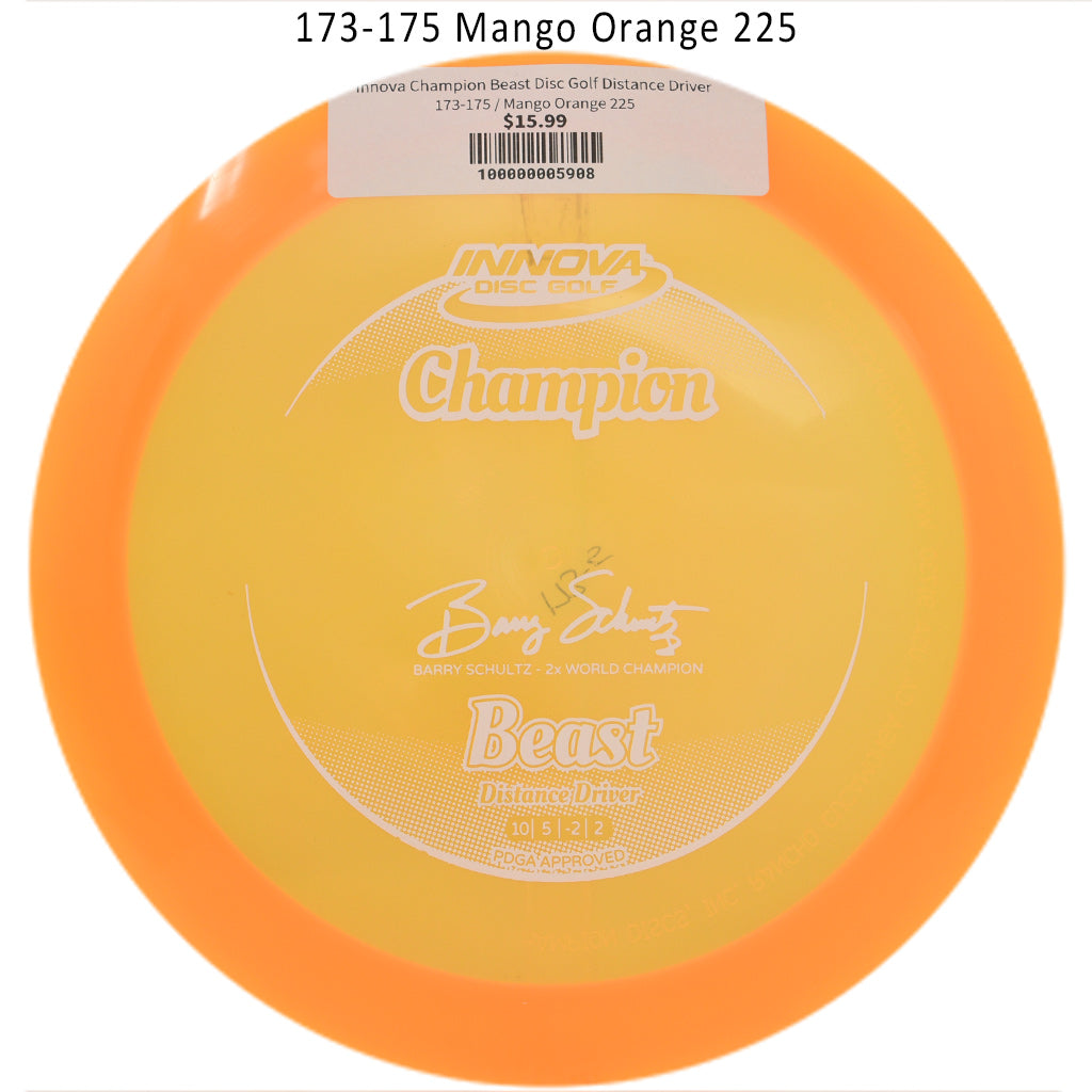 innova-champion-beast-disc-golf-distance-driver 173-175 Mango Orange 225