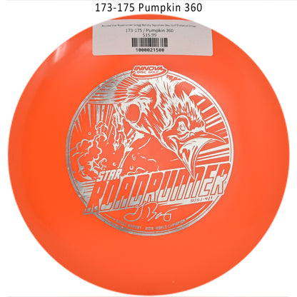 innova-star-roadrunner-gregg-barsby-signature-disc-golf-distance-driver 173-175 Pumpkin 360