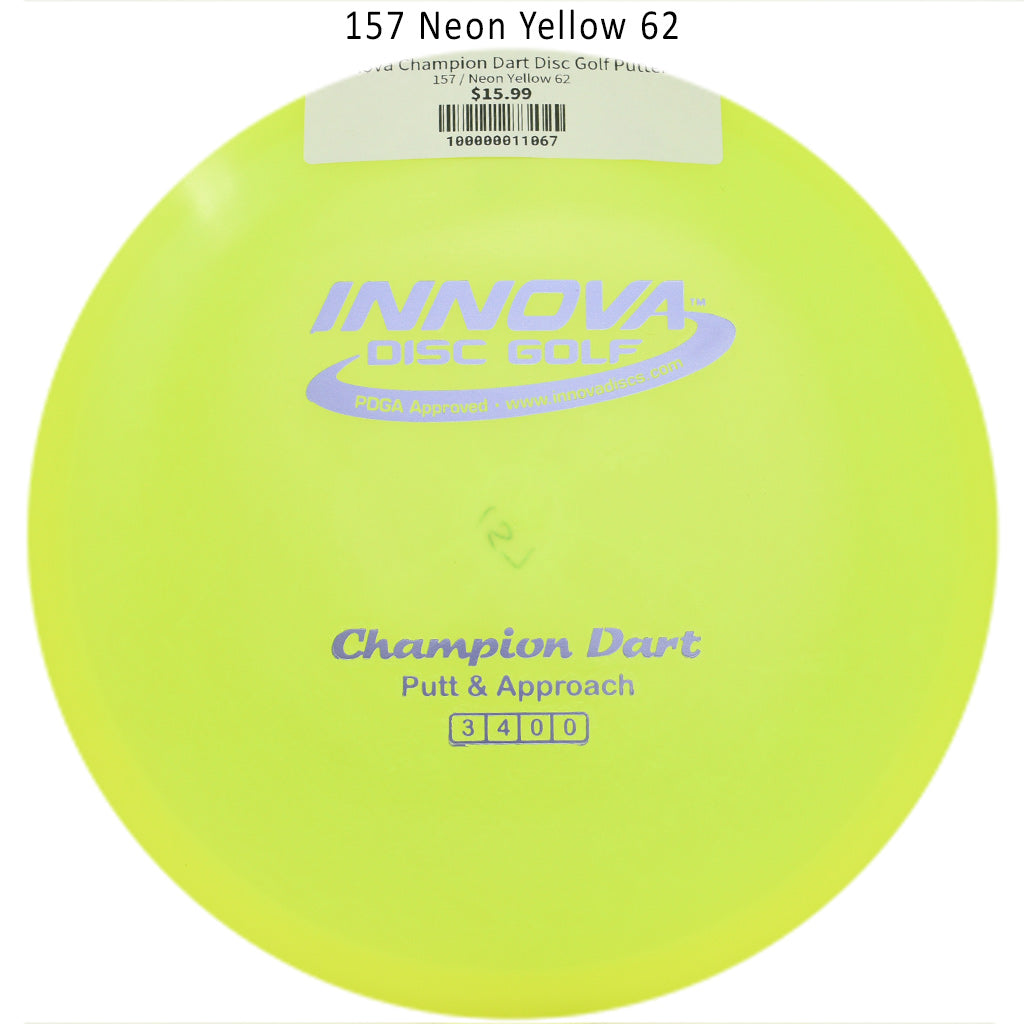 innova-champion-dart-disc-golf-putter 157 Neon Yellow 62 