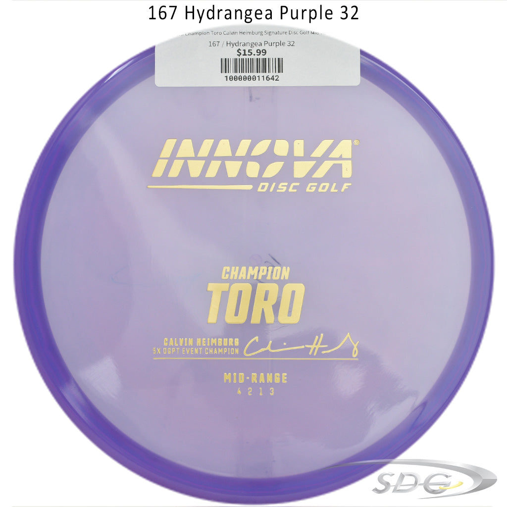 innova-champion-toro-calvin-heimburg-signature-disc-golf-mid-range 167 Hydrangea Purple 32 